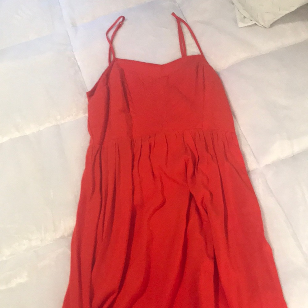 Pink/red spaghetti strap dress—worn once